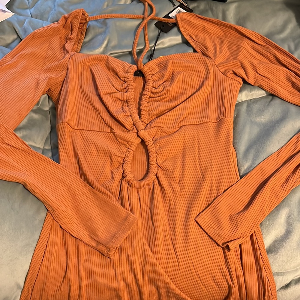 AFRM Jordana Burnt Orange Dress - Picture 6 of 7